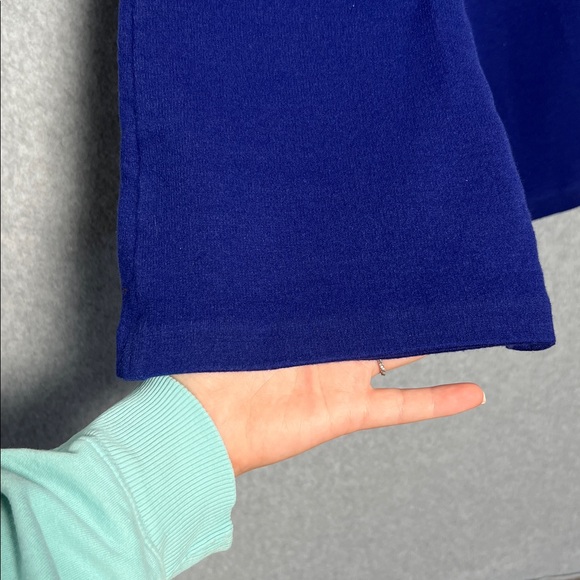 St. John Women’s Wool Blend High Rise Flared Cropped Blue Pants Sz 4 - Picture 2 of 5